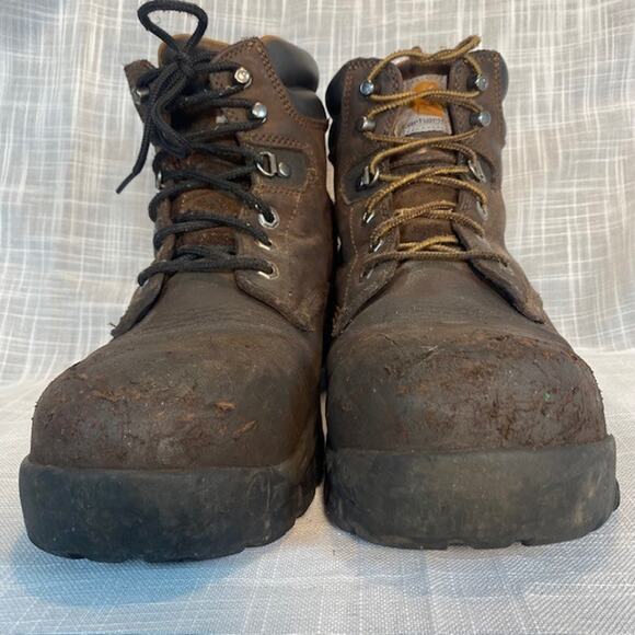 Carhartt Men 9.5 Rugged Flex Soft Toe Work Boot Oil Tanned CMF6366 6 inch high - Picture 8 of 9
